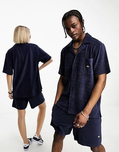 Темно-синяя рубашка унисекс с короткими рукавами Dickies дубовая роща - курортный комплект эксклюзивно для asos