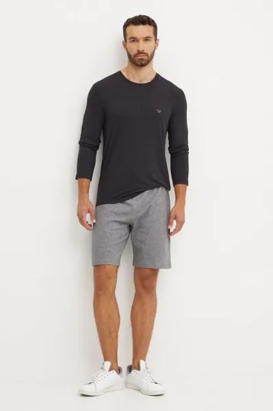 Лонгслив Emporio Armani Underwear, серый