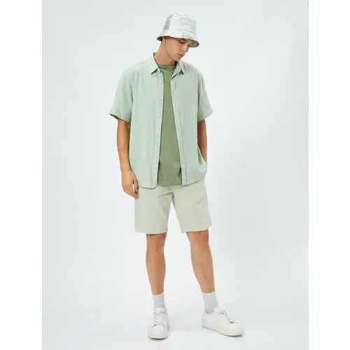 Рубашка KOTON, размер XXL, зеленый