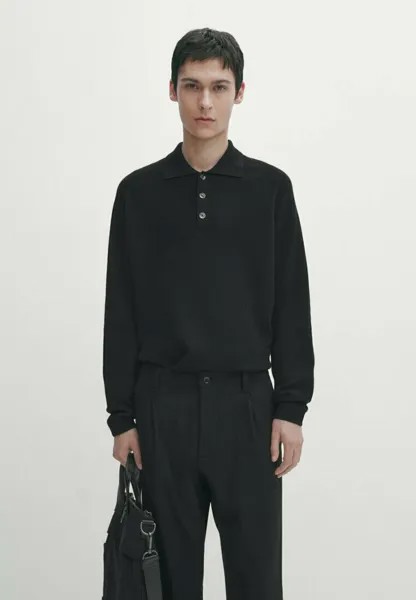 Поло Massimo Dutti, черный