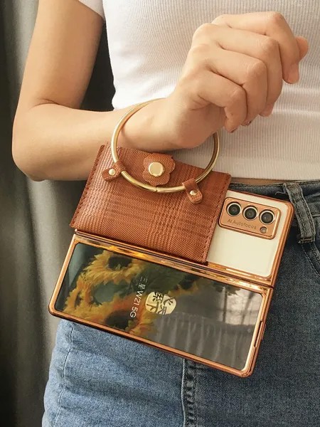 Для Samsung W21 оболочка пленка встроенный женский чехол сумка для карт браслет zfold2 складной экран w2021 защитный чехол для телефона