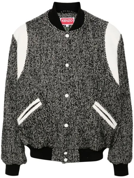 Kenzo бомбер фактурной вязки, черный