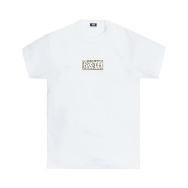 Футболка Kith Moroccan Tile Classic Logo Tee 'Beige', белый