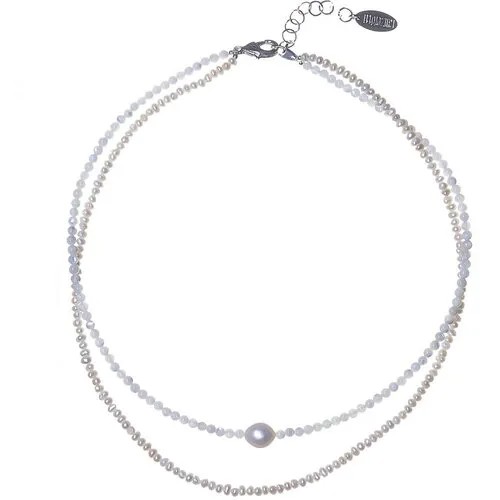 Колье Lanzerotti, Cascata, двойное, с перламутром и жемчугом, LZ-22.07-217 белый