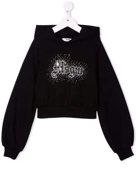 MSGM Kids худи со стразами