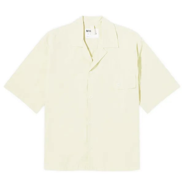 Рубашка Mhl By Margaret Howell Short Sleeve Flat Pocket Shirt, цвет Pale Yellow