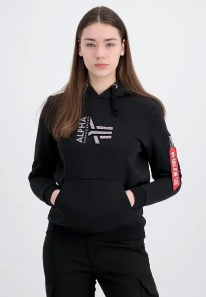 Толстовка с капюшоном Alpha Industries, черный