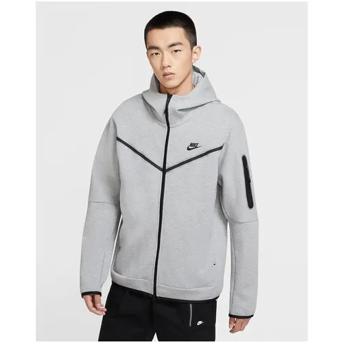 Толстовка NIKE, силуэт прямой, капюшон, размер XL, черный
