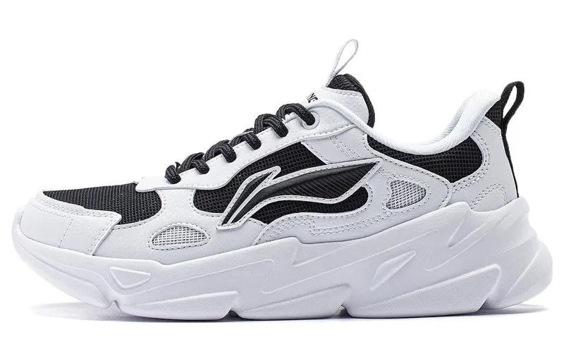Кроссовки LINING Stream Fireflies Lifestyle Shoes Women's Low-top Black/White, черный/белый