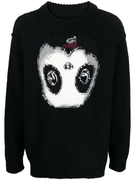 Doublet джемпер вязки интарсия, черный
