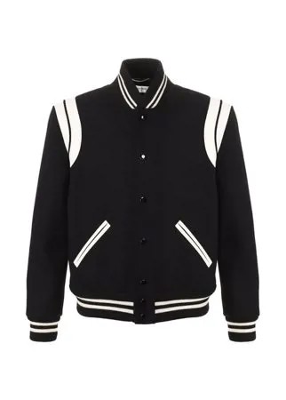 Шерстяной бомбер Saint Laurent
