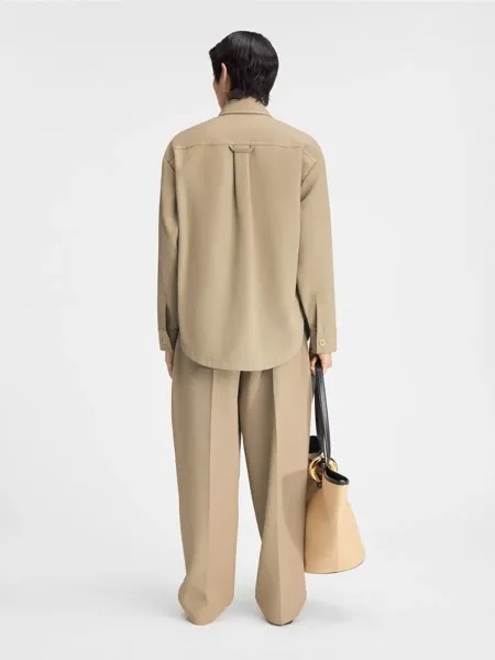 Рабочая рубашка на молнии Ле блузон Монтень Jacquemus, бежевый