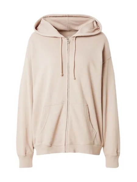Худи на молнии Hollister, бежевый