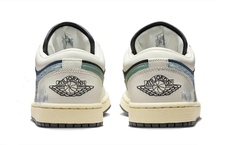 Кроссовки Air Jordan 1 Vintage Basketball Shoes Women's Low-top Green/black, зеленый