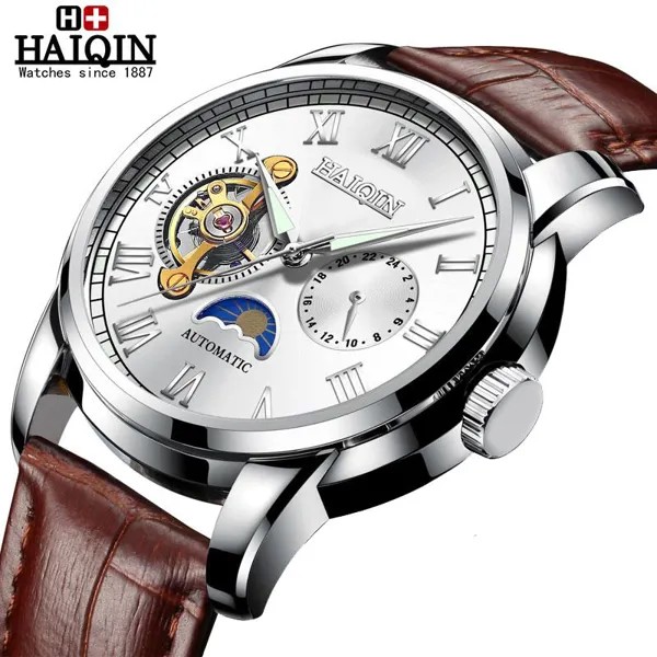 HAIQIN мужские механические часы наручные часы мужские часы роскошные мужские часы Спортивные часы