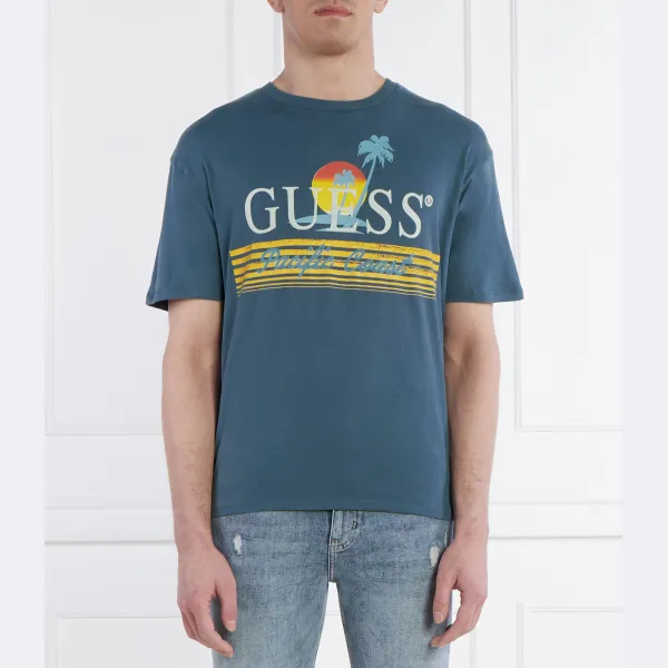 Футболка классического кроя Guess, синий
