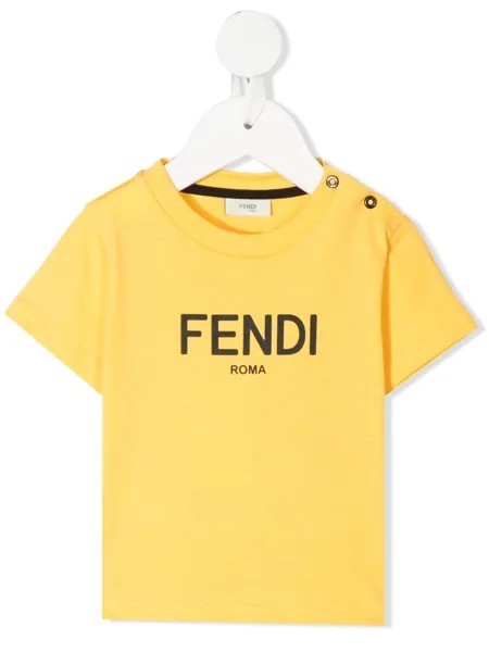 Fendi Kids футболка с логотипом