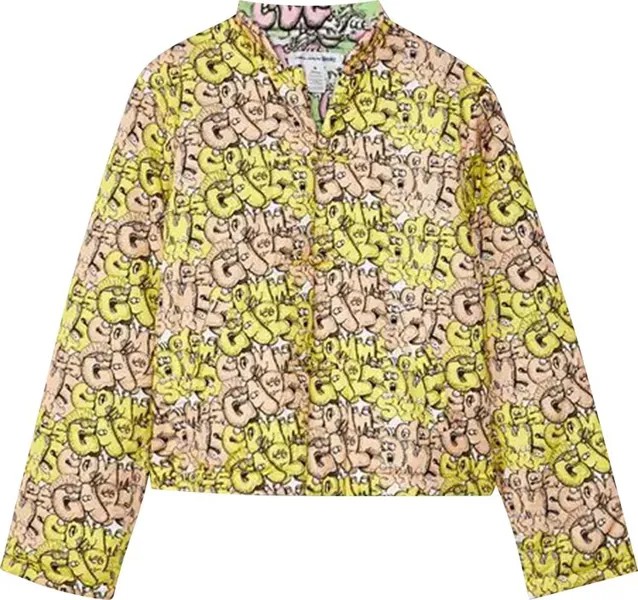 Рубашка Comme des Garçons SHIRT x KAWS Padded Jacket 'Multicolor', разноцветный