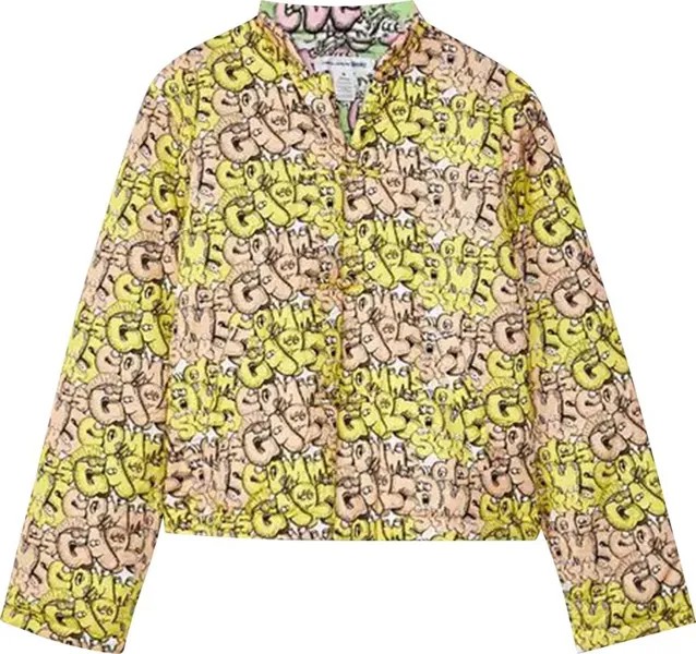 Рубашка Comme des Garçons SHIRT x KAWS Padded Jacket 'Multicolor', разноцветный