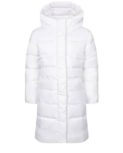 Белое стеганое пальто-пуховик Poivre Blanc детское