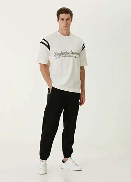 Черные спортивные штаны на шнурке Emporio Armani