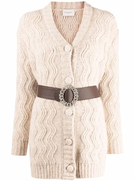 Giuseppe Di Morabito wave pattern wool cardigan