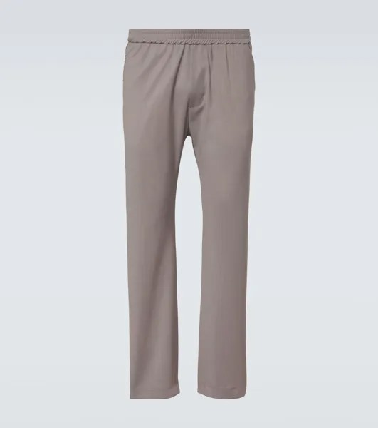 Прямые брюки чиносы tosador из шерсти с низкой посадкой Barena Venezia, серый