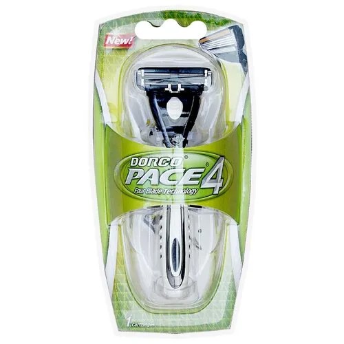Бритвенный станок Dorco Pace 4, сменные кассеты 1 шт.