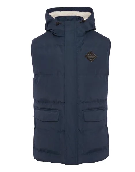 Утепленный жилет Threadbare THB Jacket Gilet Athletic, синий