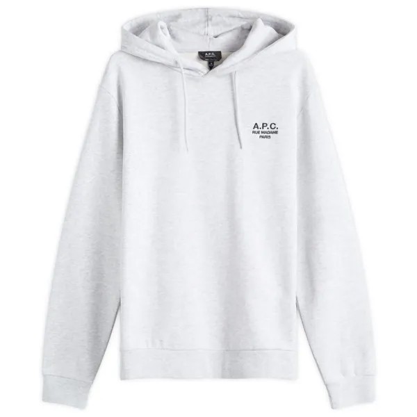 Худи A.P.C. Rue Madame Logo Hoodie, цвет Heather Grey & Black