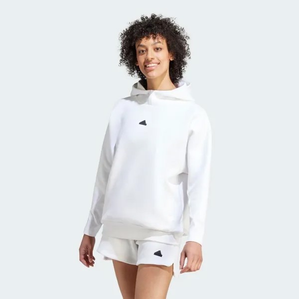 Парка Adidas ADIDAS ZNE overhead hoodie, белый