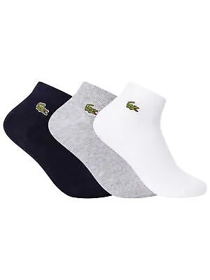 Lacoste Mens Sport 3 Pack Short Socks, Разноцветные