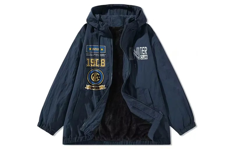 Inter Milan Football Club ФК Куртка унисекс Internazionale Milano, Зеленый (утолщенный, на флисовой подкладке)