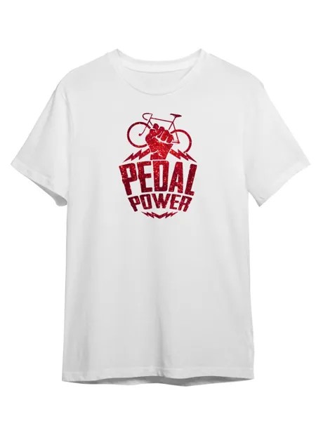 Футболка унисекс СувенирShop Велосипед/Pedal power/Байк 14GR белая 4XL