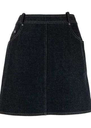 Chanel Pre-Owned джинсовая юбка 1996-го года с логотипом CC