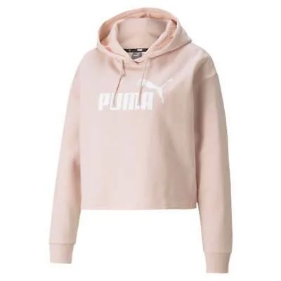 Puma Ess Cropped Logo Pullover Hoodie Женские розовые пальто Куртки Верхняя одежда 586869