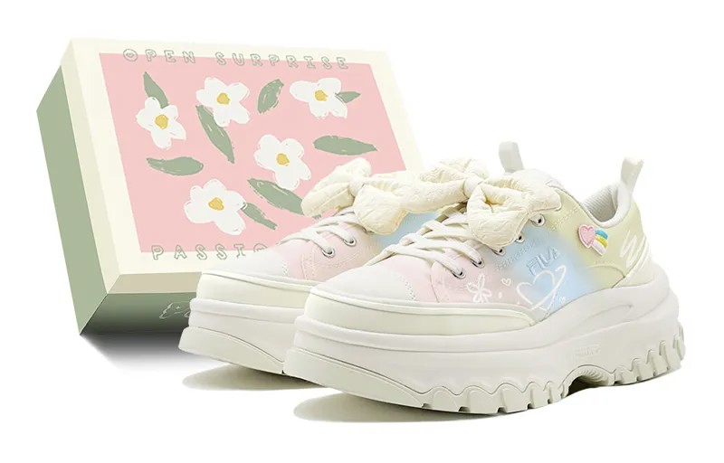 Кроссовки FILA Lava Lifestyle Shoes Women's Low-top Blue/Yellow, голубой