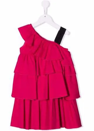 Pinko Kids платье асимметричного кроя с оборками