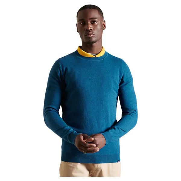 Свитер Superdry Vintage Embroidered Cotton Cash Crew, синий