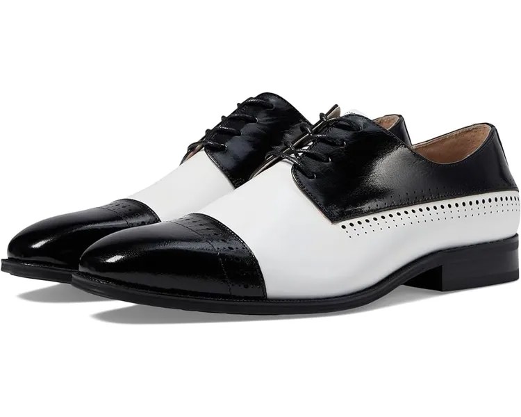 Оксфорды Stacy Adams Cabot Cap Toe Oxford, черный/белый