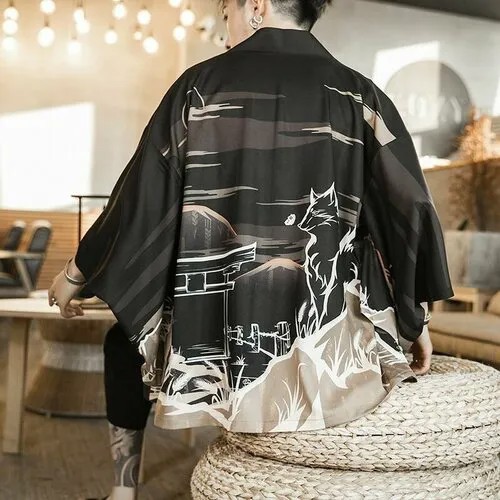 Халат-кимоно  Anet, размер универсальный, черный