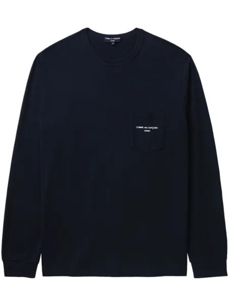 Comme des Garçons Homme толстовка с логотипом, синий