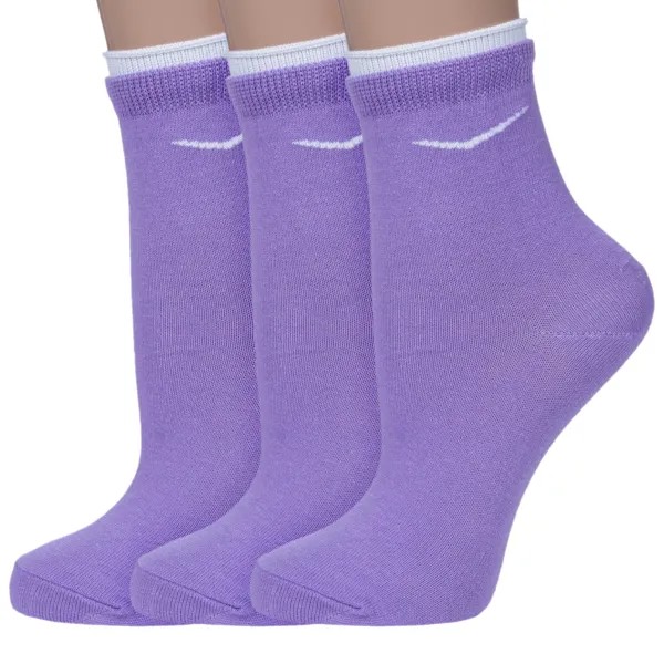 Комплект носков женских НАШЕ 3-4С63 фиолетовых 23