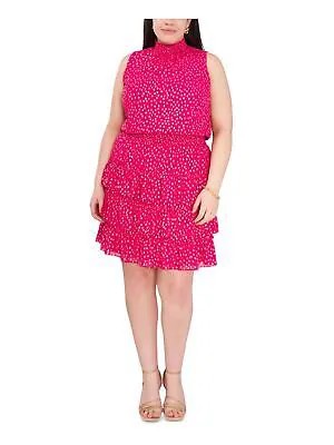 Женское розовое платье-блузон без рукавов MSK на подкладке и петлях, L