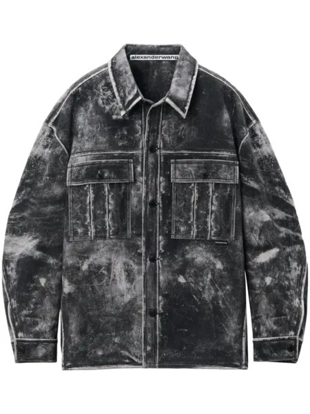 Alexander Wang куртка с эффектом тромплей, черный