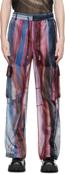 Разноцветные радужные брюки-карго Feng Chen Wang