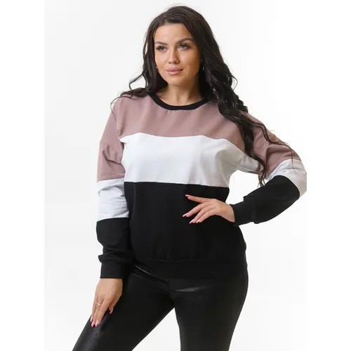 Свитшот LOVETEX.STORE, размер 52, белый, черный