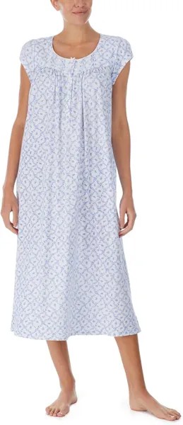 48-дюймовое платье с короткими рукавами Eileen West, цвет Viny Plaid