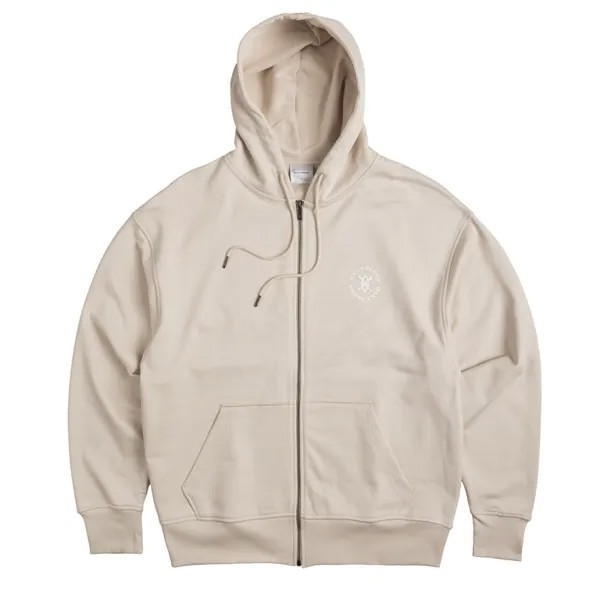 Толстовка Circle Zip Hoodie Daily Paper, бежевый