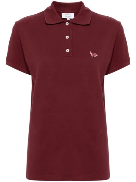 Maison Kitsuné рубашка поло с нашивкой, фиолетовый